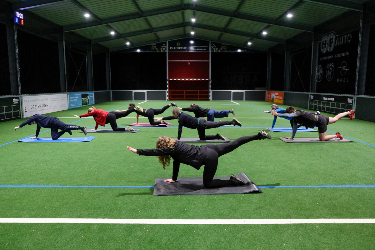 pilates-freilufthalle Outdoor Pilates in der McArena